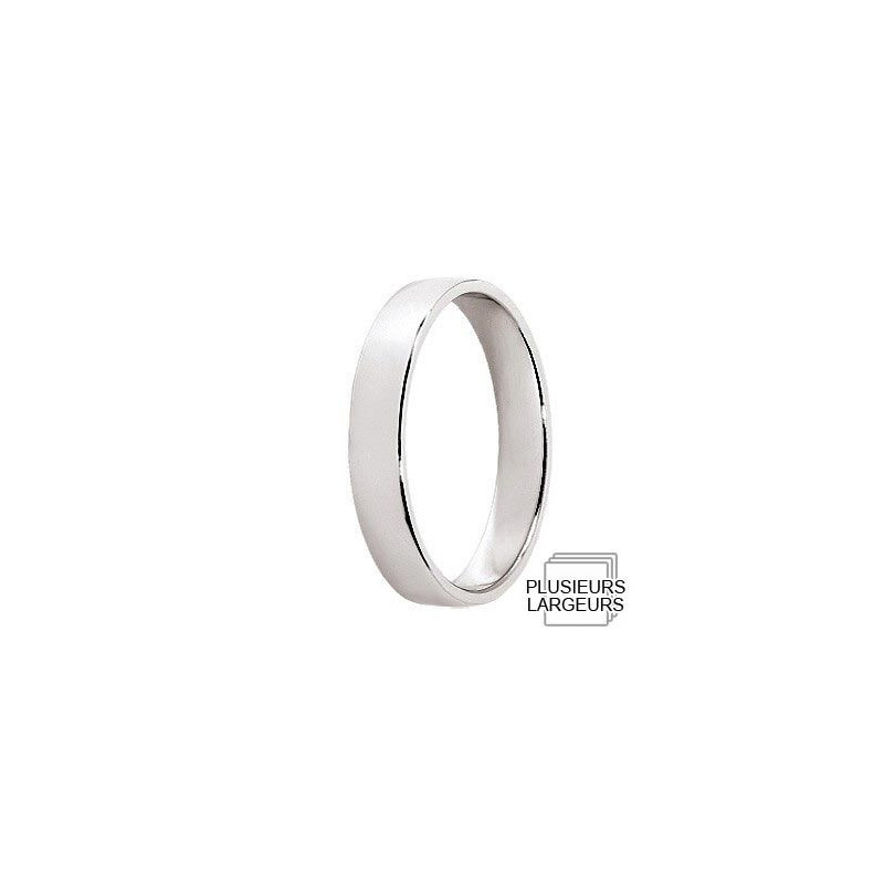 ... Or Alliance de mariage demi-bombée série lourde en Or blanc ... Or Alliance de mariage demi-bombée série lourde en Or blanc