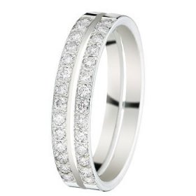 Alliance Or blanc Diamant - 4,5