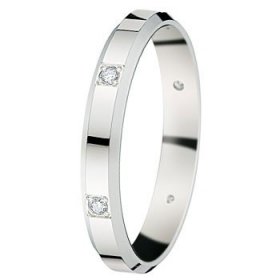 Alliance Or blanc Diamant - 3,0