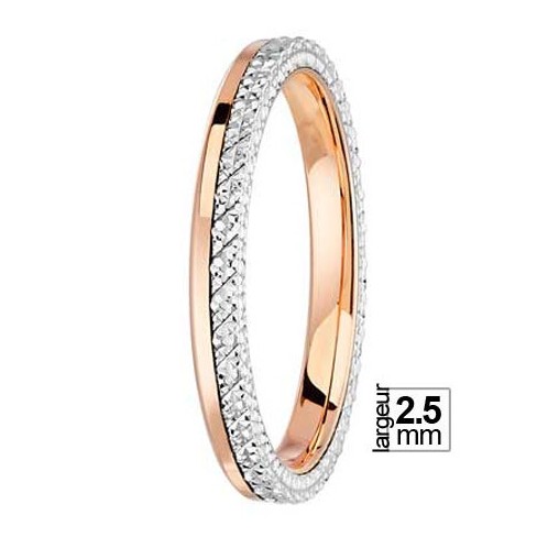Alliance de mariage Or rose 750 et Platine - 04036113Z - Boutique Alliance Alliance de mariage Or rose 750 et Platine - 04036113Z - Boutique Alliance