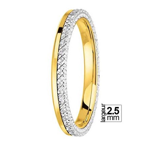 Alliance de mariage Or jaune 750 et Platine - 04036113W - Boutique Alliance Alliance de mariage Or jaune 750 et Platine - 04036113W - Boutique Alliance
