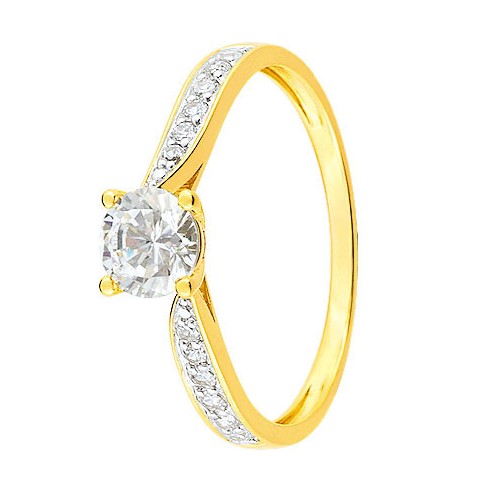 Bague solitaire Or jaune 375 - 11225091F - Boutique Alliance