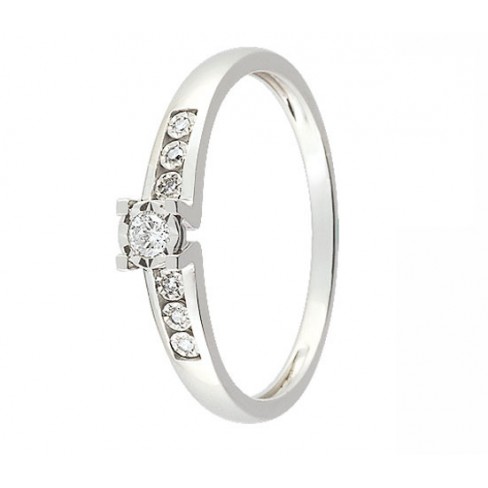 Bague solitaire Diamant Or jaune 750 - 11785099G - Boutique Alliance