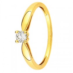 Bague solitaire Diamant Or jaune 750 - 11785093J - Boutique Alliance