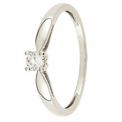 Bague solitaire Diamant Or blanc 750 - 11785094G - Boutique Alliance