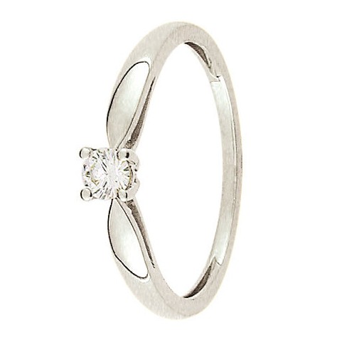Bague solitaire Diamant Or blanc 750 - 11785094G - Boutique Alliance