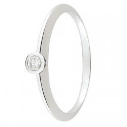 Bague solitaire Diamant Or blanc 750 - 11785095G - Boutique Alliance