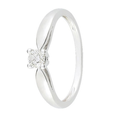 Bague solitaire Diamant Or blanc 750 - 11785097G - Boutique Alliance