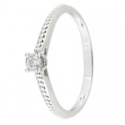 Bague solitaire Diamant Or blanc 750 - 11785098G - Boutique Alliance