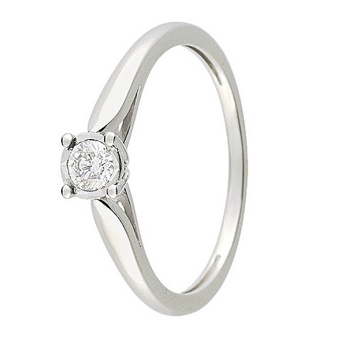 Bague solitaire Diamant Or blanc 750 - 11785102G - Boutique Alliance Bague solitaire Diamant Or blanc 750 - 11785102G - Boutique Alliance