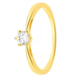 Bague solitaire Diamant Or jaune 750 - 11785107J - Boutique Alliance