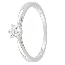 Bague solitaire Diamant Or blanc 750 - 11795110G - Boutique Alliance