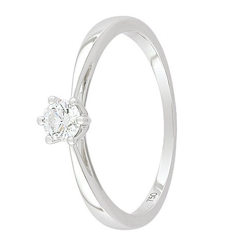 Bague solitaire Diamant Or blanc 750 - 11795110G - Boutique Alliance