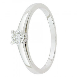 Bague solitaire Diamant Or blanc 750 - 11795113G - Boutique Alliance