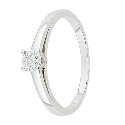 Bague solitaire Diamant Or blanc 750 - 11795113G - Boutique Alliance