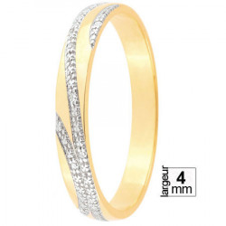 Alliance de mariage 2 Ors 750 Diamant - 11775084B - Boutique Alliance