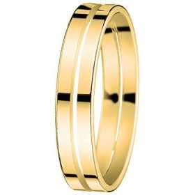 Les motifs lignes - Alliance de mariage en Or jaune - 07031461J