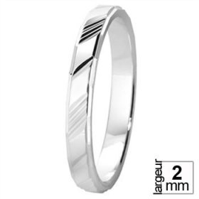 Alliance Argent femme - 2,0