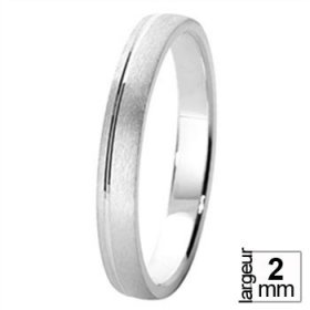 Alliance Argent femme - 2,0