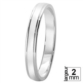 Alliance Argent femme - 2,0