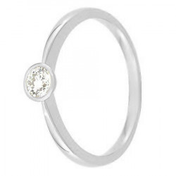 Bague solitaire Diamant Or blanc 750 - 11795112G - Boutique Alliance