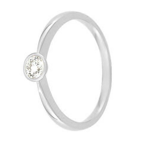 Bague solitaire Diamant Or blanc 750 - 11795112G - Boutique Alliance