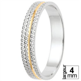 Alliance femme Or blanc - Alliance de mariage 2 Ors