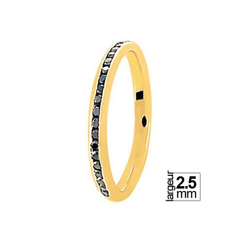Alliance Diamants noir réalisée en Or jaune - Boutique Alliance Alliance Diamants noir réalisée en Or jaune - Boutique Alliance