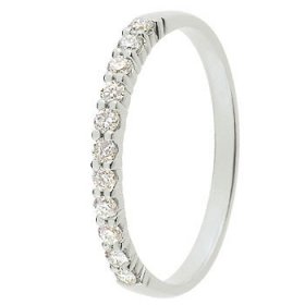 Alliance Or blanc Diamant - 0,20 ct