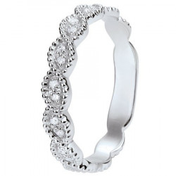 Alliance de mariage Or blanc 750 Diamant - 11775081G - Boutique Alliance