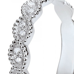 Alliance de mariage Or blanc 750 Diamant - 11775081G - Boutique Alliance