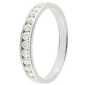 Alliance femme Or blanc - 0,25 ct