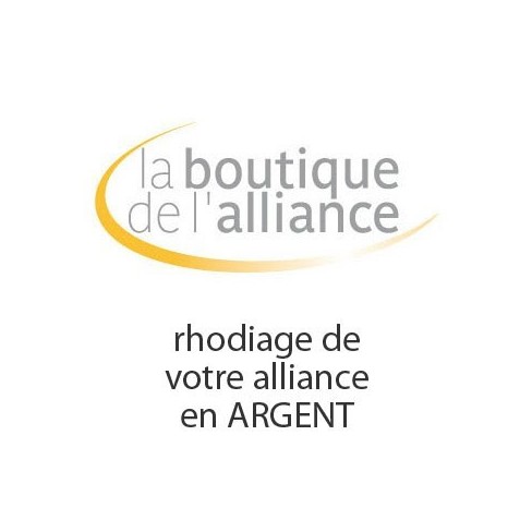 Rhodiage de votre alliance Argent