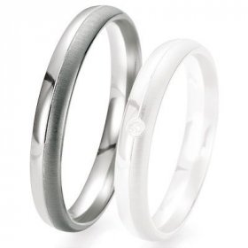 Alliance de mariage Breuning - Or gris 3.5mm - 1303417835G