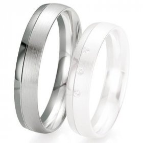 Alliance de mariage Breuning - Or gris 4.5mm - 1303418045G