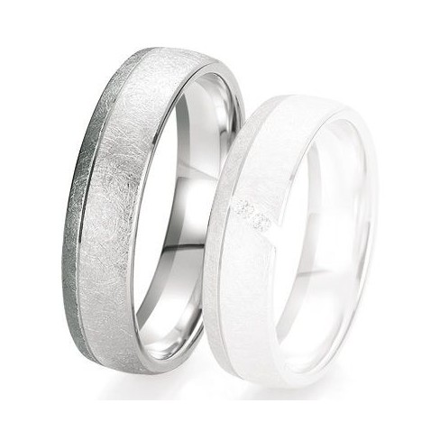Alliance de mariage Breuning - Or gris 5.5 mm - 1303418855G Alliance de mariage Breuning - Or gris 5.5 mm - 1303418855G