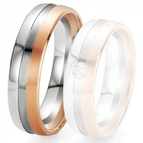 Alliance de mariage Breuning - 2 ors OG/OR 6.0 mm - 1303419260B
