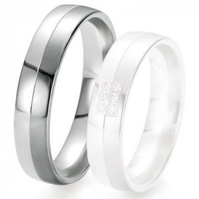Alliance de mariage Breuning - Or gris 5.0 mm - 1303419650G