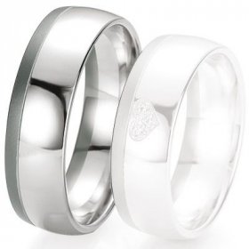 Alliance de mariage Breuning - Or gris 7.0 mm - 1303419870G