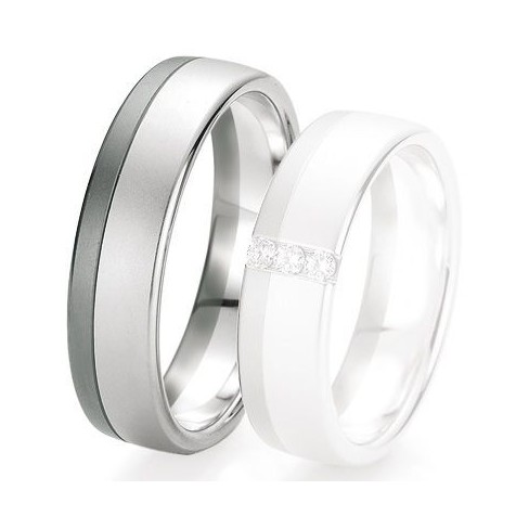 Alliance de mariage Breuning - Or gris 6.0mm - 1303421460G Alliance de mariage Breuning - Or gris 6.0mm - 1303421460G