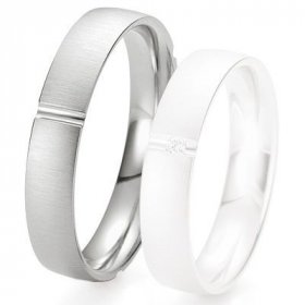 Alliance de mariage Breuning - Or gris 4.5 mm - 1303423245G