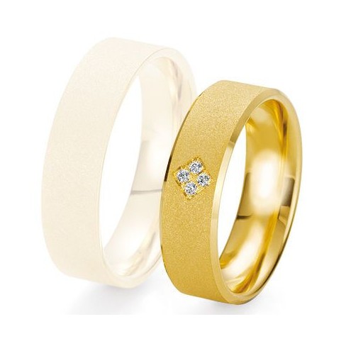Alliance de mariage Breuning - Or jaune 6.0mm + diamant - 1377423360J Alliance de mariage Breuning - Or jaune 6.0mm + diamant - 1377423360J