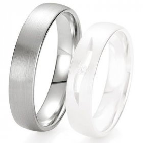 Alliance de mariage Breuning - Or gris 5.0 mm - 1303423650G