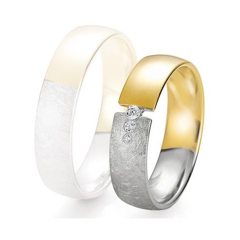 Alliance de mariage Breuning - 2 ors OG/OJ 5.5mm + diamant - 1377425355B Alliance de mariage Breuning - 2 ors OG/OJ 5.5mm + diamant - 1377425355B