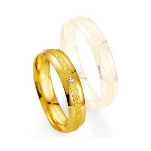 Alliance de mariage Breuning - Or jaune 4.5mm + diamant - 1377401345G Alliance de mariage Breuning - Or jaune 4.5mm + diamant - 1377401345G