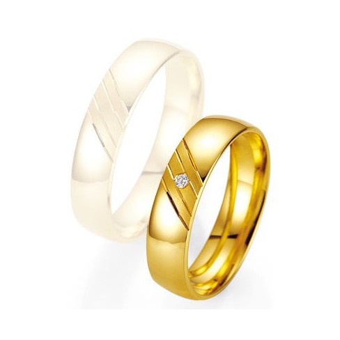 Alliance de mariage Breuning - Or jaune 5.0mm + diamant - 1377401550G Alliance de mariage Breuning - Or jaune 5.0mm + diamant - 1377401550G