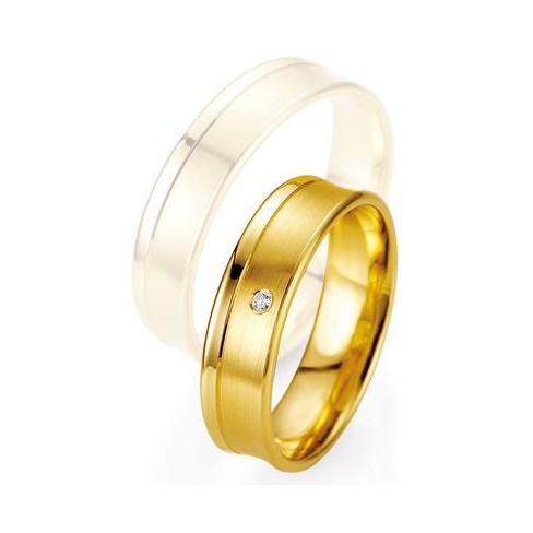 Alliance de mariage Breuning - Or jaune 5.5mm + diamant - 1377402755G Alliance de mariage Breuning - Or jaune 5.5mm + diamant - 1377402755G