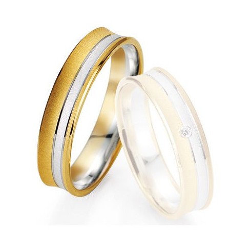 Alliance de mariage Breuning - Or gris/or jaune 5.0mm - 1303405050B Alliance de mariage Breuning - Or gris/or jaune 5.0mm - 1303405050B