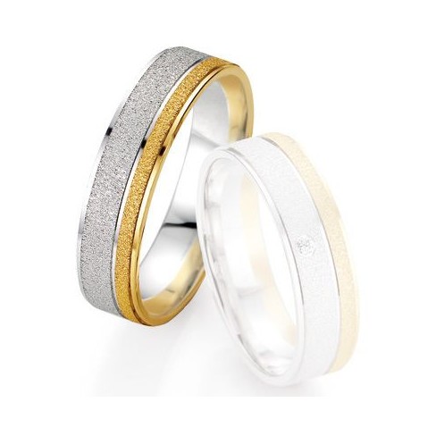 Alliance de mariage Breuning - Or gris/or jaune 5.5mm - 1303406655B Alliance de mariage Breuning - Or gris/or jaune 5.5mm - 1303406655B
