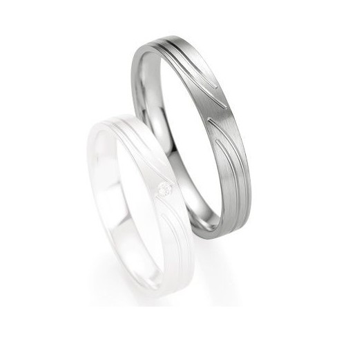 Alliance de mariage Breuning - Or gris 3.5mm - 1303408035G Alliance de mariage Breuning - Or gris 3.5mm - 1303408035G